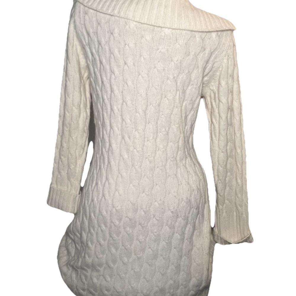 GAP Women's Ivory Cable Knit Cardigan Sweater S Toggle Wool Cashmere Angora Y2K - Picture 9 of 11